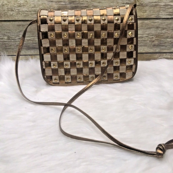 Vntg Very Special Things Metallic Woven Purse - Picture 12 of 12